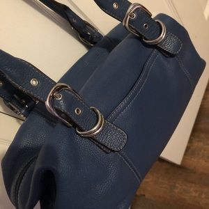 Tignanello Shoulder Satchel Navy Blue